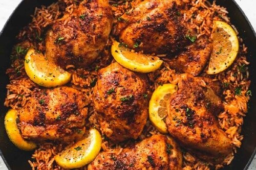 One Pan Spanish Chicken and Rice